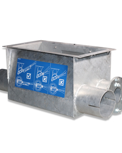 Lower part f/silo boot M 90 2-line 1directon 1x contin. aug